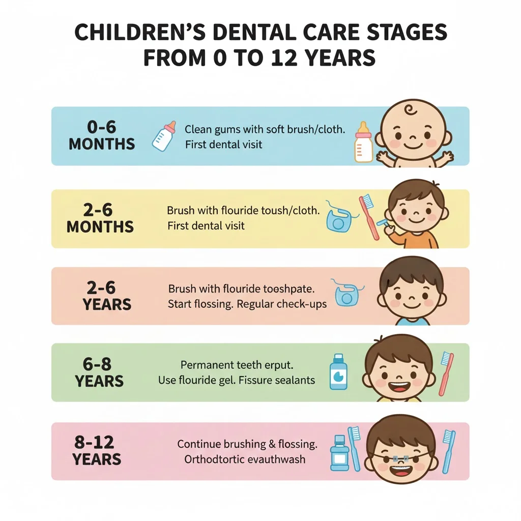 مراحل مراقبت از دندان کودک