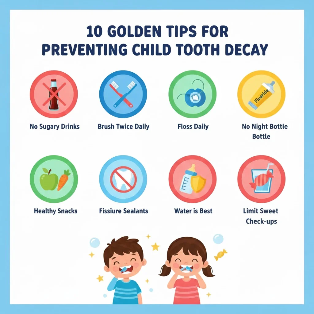 ۱۰ نکته طلایی برای جلوگیری از پوسیدگی دندان کودک